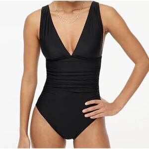 J. Crew Factory Black One-Piece Swimsuit